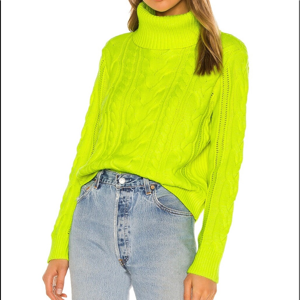 Alice + Olivia Cable-knit Sweater Yellow